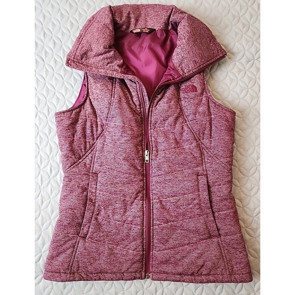 Women's The North Face Pseudio Quilted Vest M Purple‎ Puffer Full Zip Outdoors